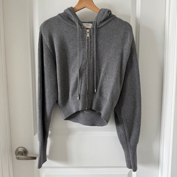 Zara Sweater Knit Zip Up Cardigan Hoodie - Picture 2 of 6